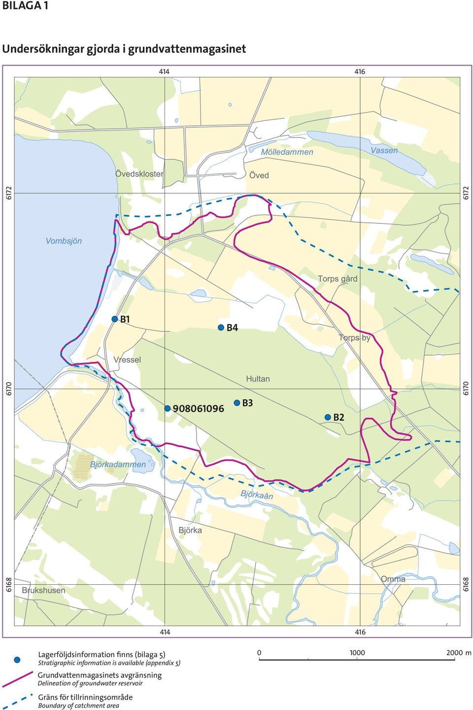 information is available (appendix 5) Grundvattenmagasinets avgränsning Delineation of