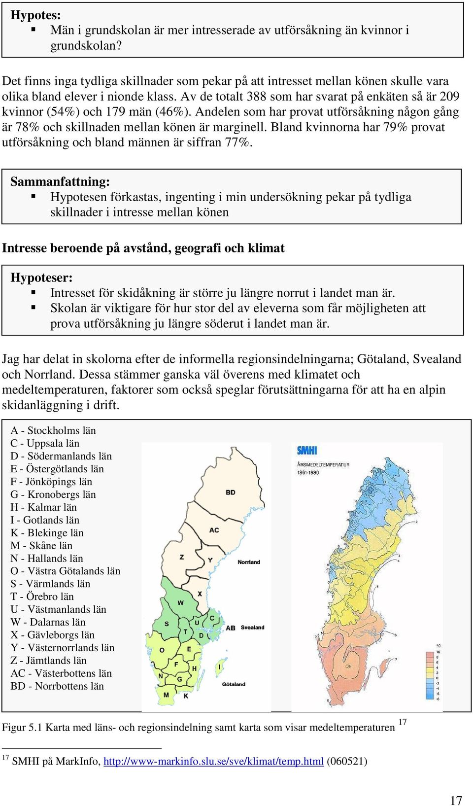 Av de totalt 388 som har svarat på enkäten så är 209 kvinnor (54%) och 179 män (46%). Andelen som har provat utförsåkning någon gång är 78% och skillnaden mellan könen är marginell.