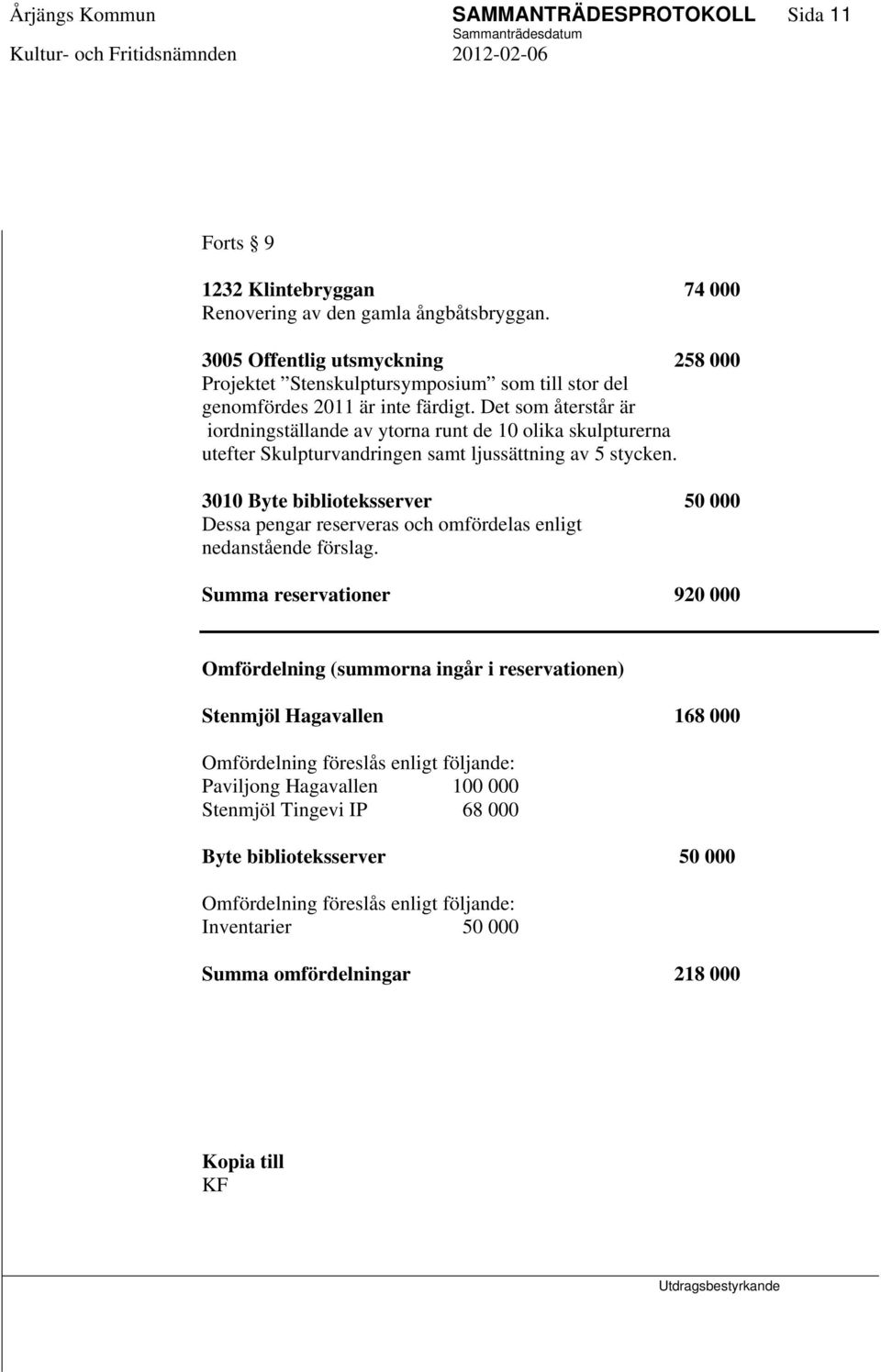 Det som återstår är iordningställande av ytorna runt de 10 olika skulpturerna utefter Skulpturvandringen samt ljussättning av 5 stycken.