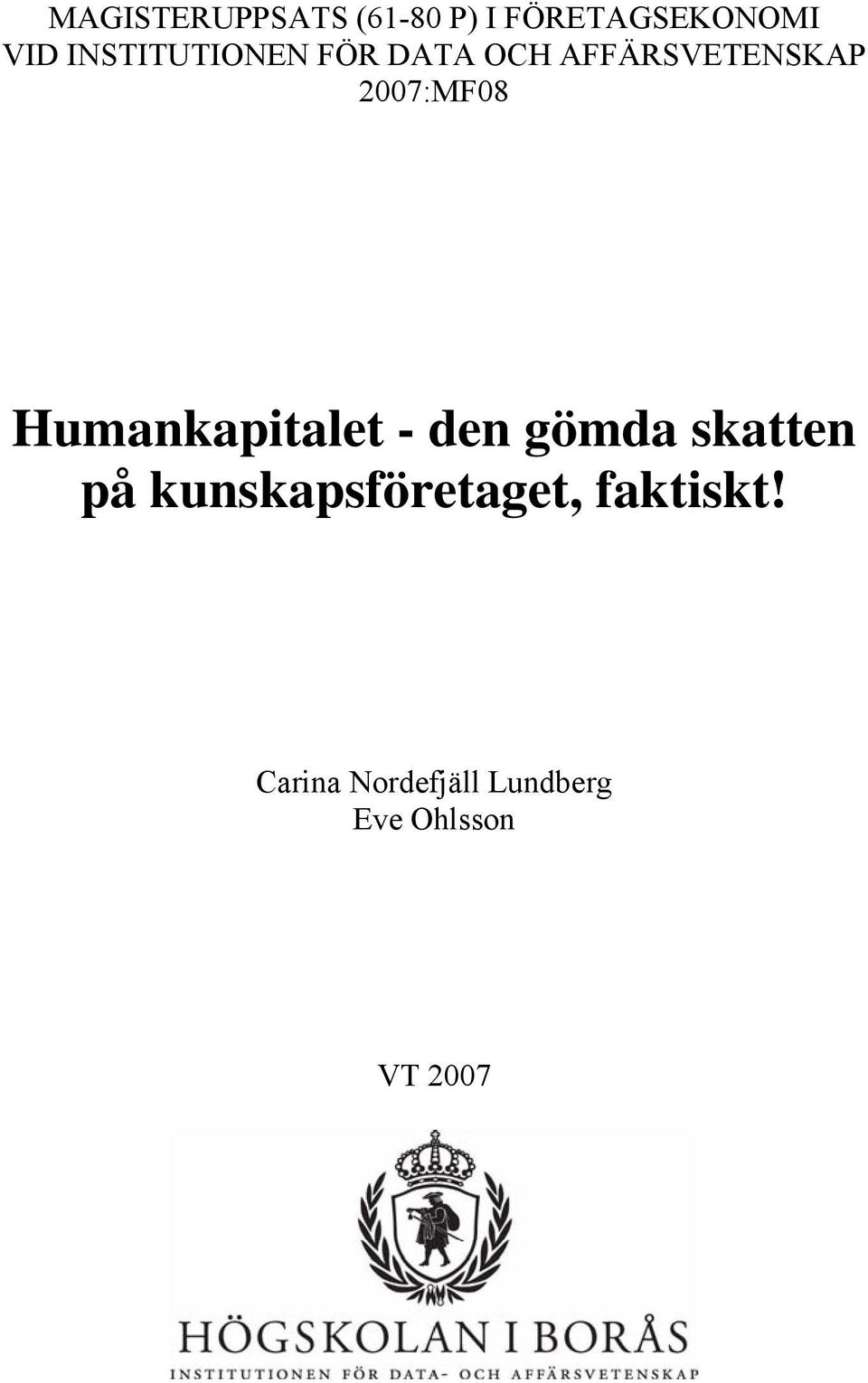 Humankapitalet - den gömda skatten på