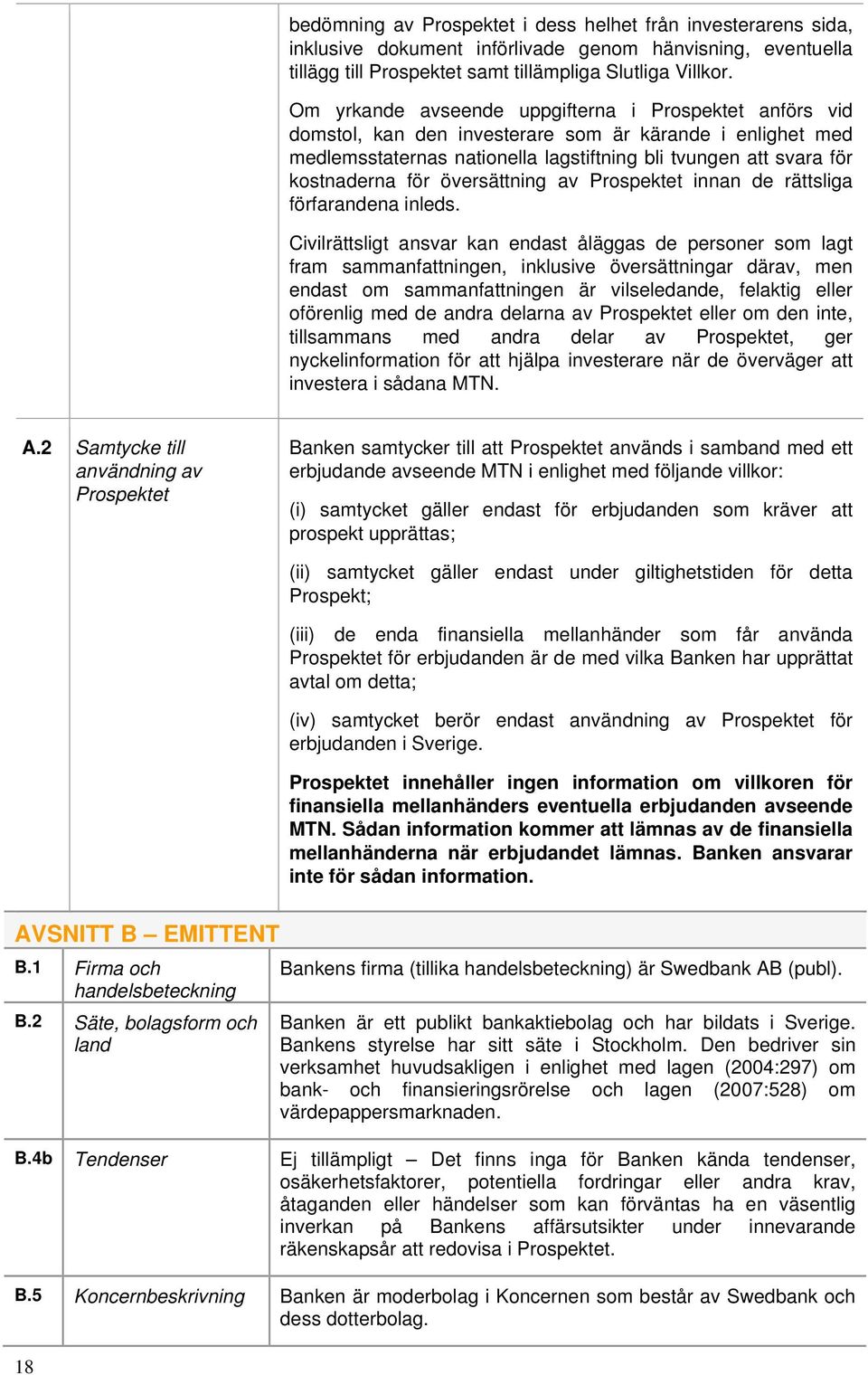 översättning av Prospektet innan de rättsliga förfarandena inleds.