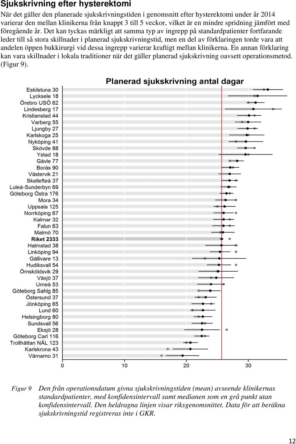 Det kan tyckas märkligt att samma typ av ingrepp på standardpatienter fortfarande leder till så stora skillnader i planerad sjukskrivningstid, men en del av förklaringen torde vara att andelen öppen