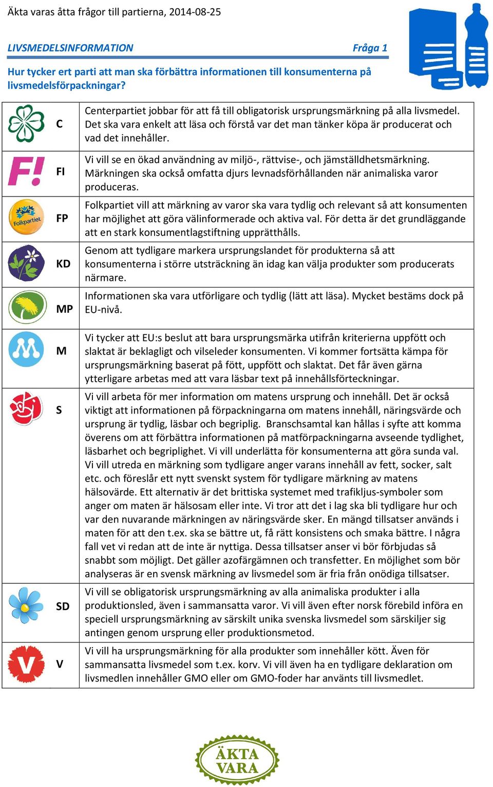 i vill se en ökad användning av miljö-, rättvise-, och jämställdhetsmärkning. ärkningen ska också omfatta djurs levnadsförhållanden när animaliska varor produceras.