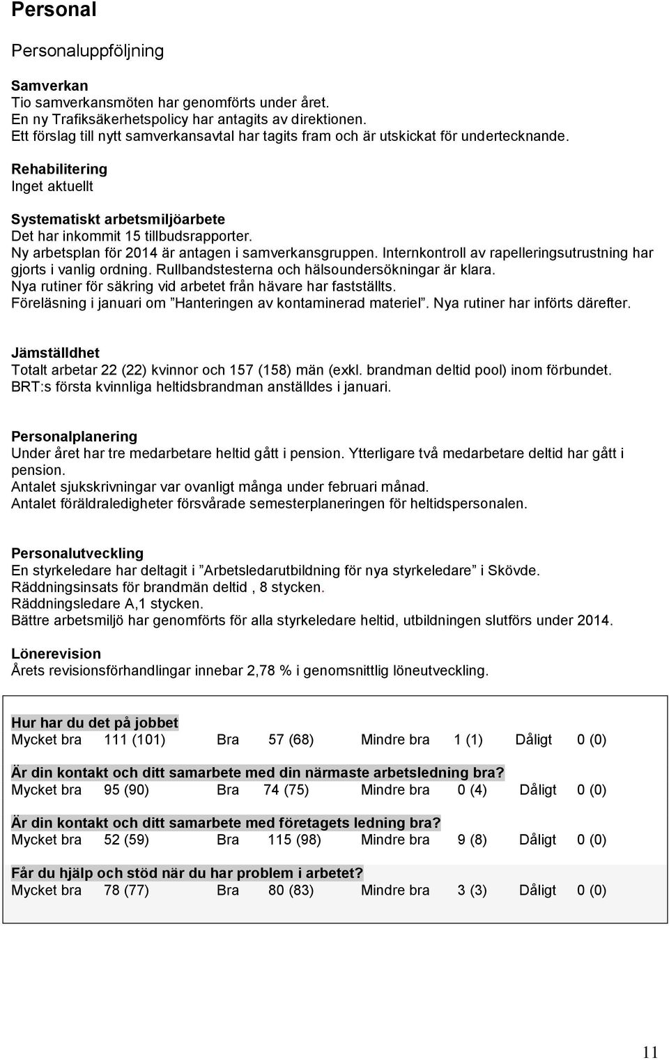 Ny arbetsplan för 2014 är antagen i samverkansgruppen. Internkontroll av rapelleringsutrustning har gjorts i vanlig ordning. Rullbandstesterna och hälsoundersökningar är klara.