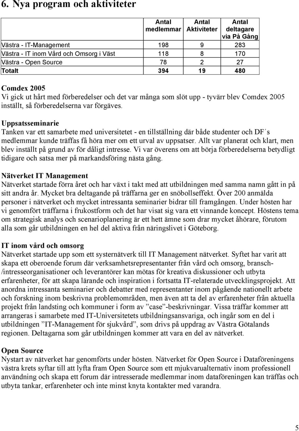 Uppsatsseminarie Tanken var ett samarbete med universitetet - en tillställning där både studenter och DF s medlemmar kunde träffas få höra mer om ett urval av uppsatser.