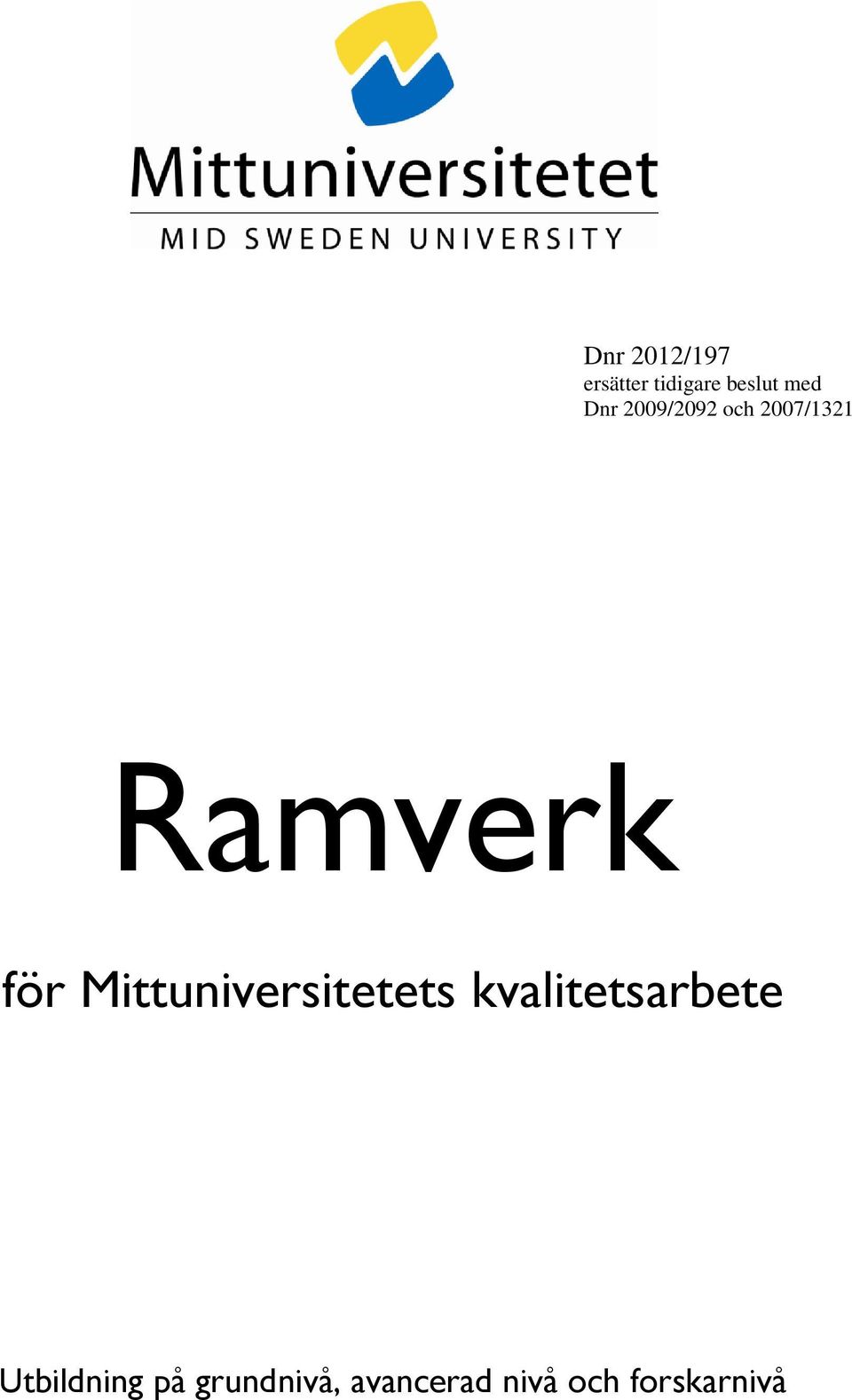 Mittuniversitetets kvalitetsarbete