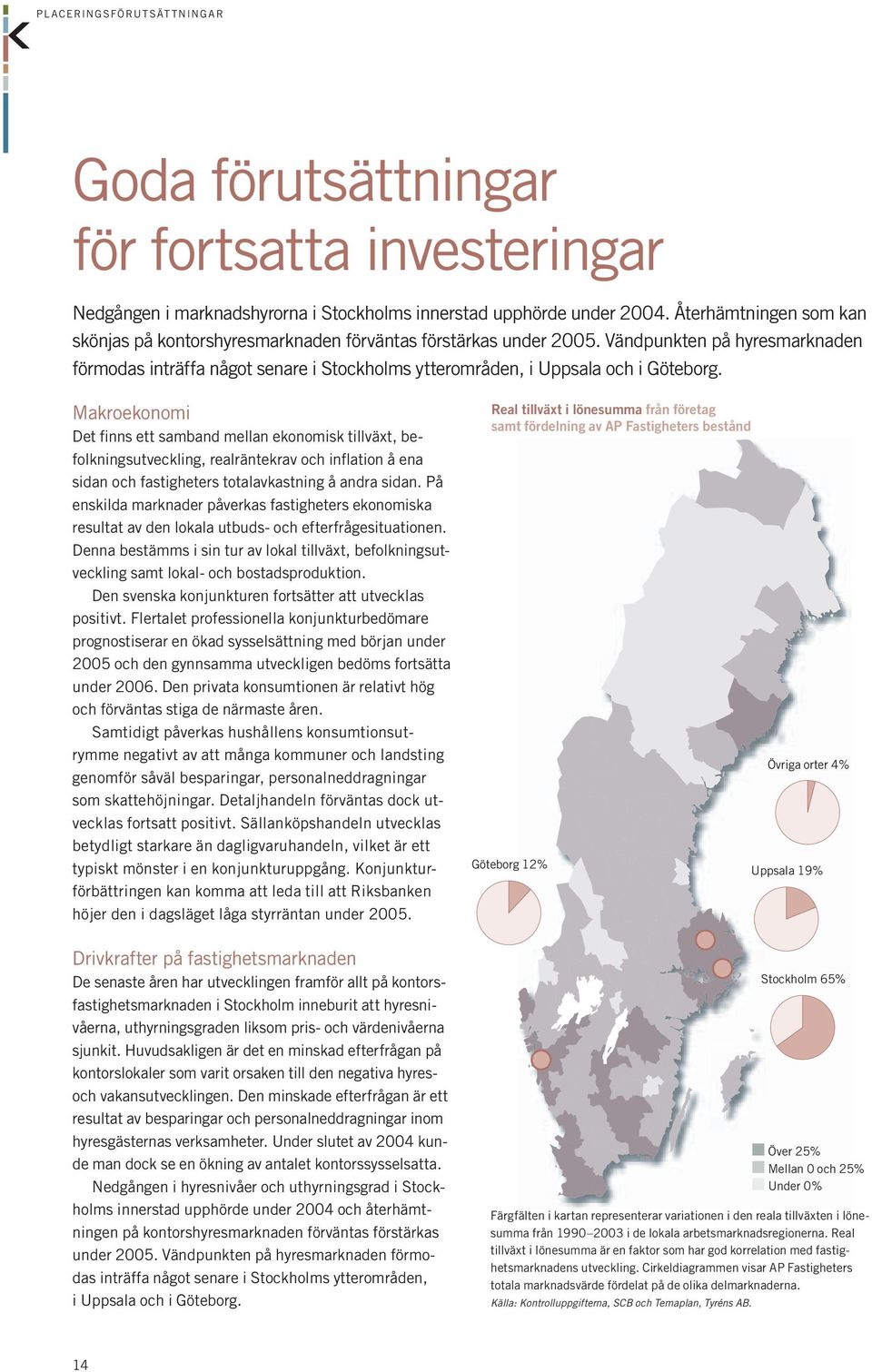 Vändpunkten på hyresmarknaden förmodas inträffa något senare i Stockholms ytterområden, i Uppsala och i Göteborg.