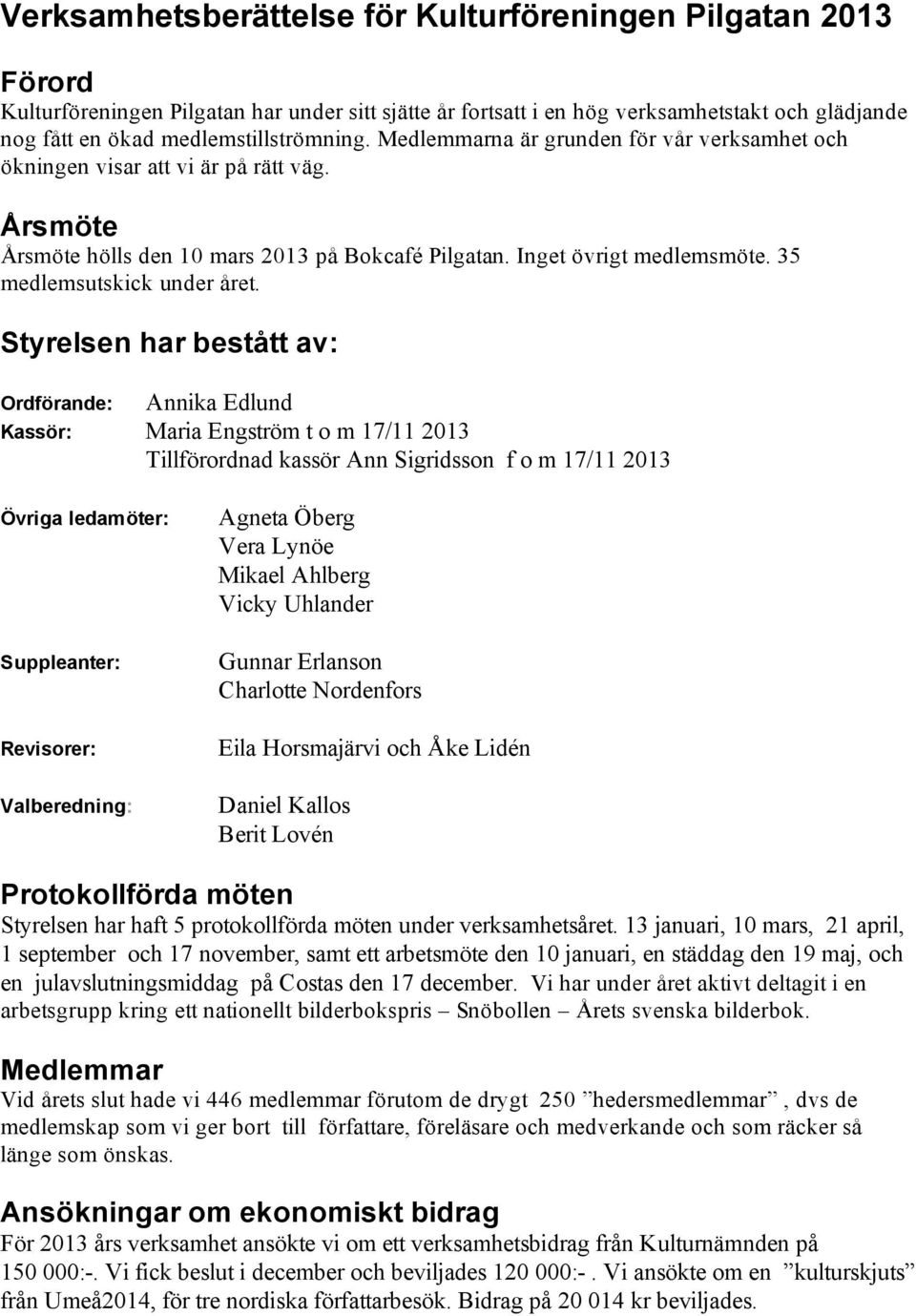 35 medlemsutskick under året.