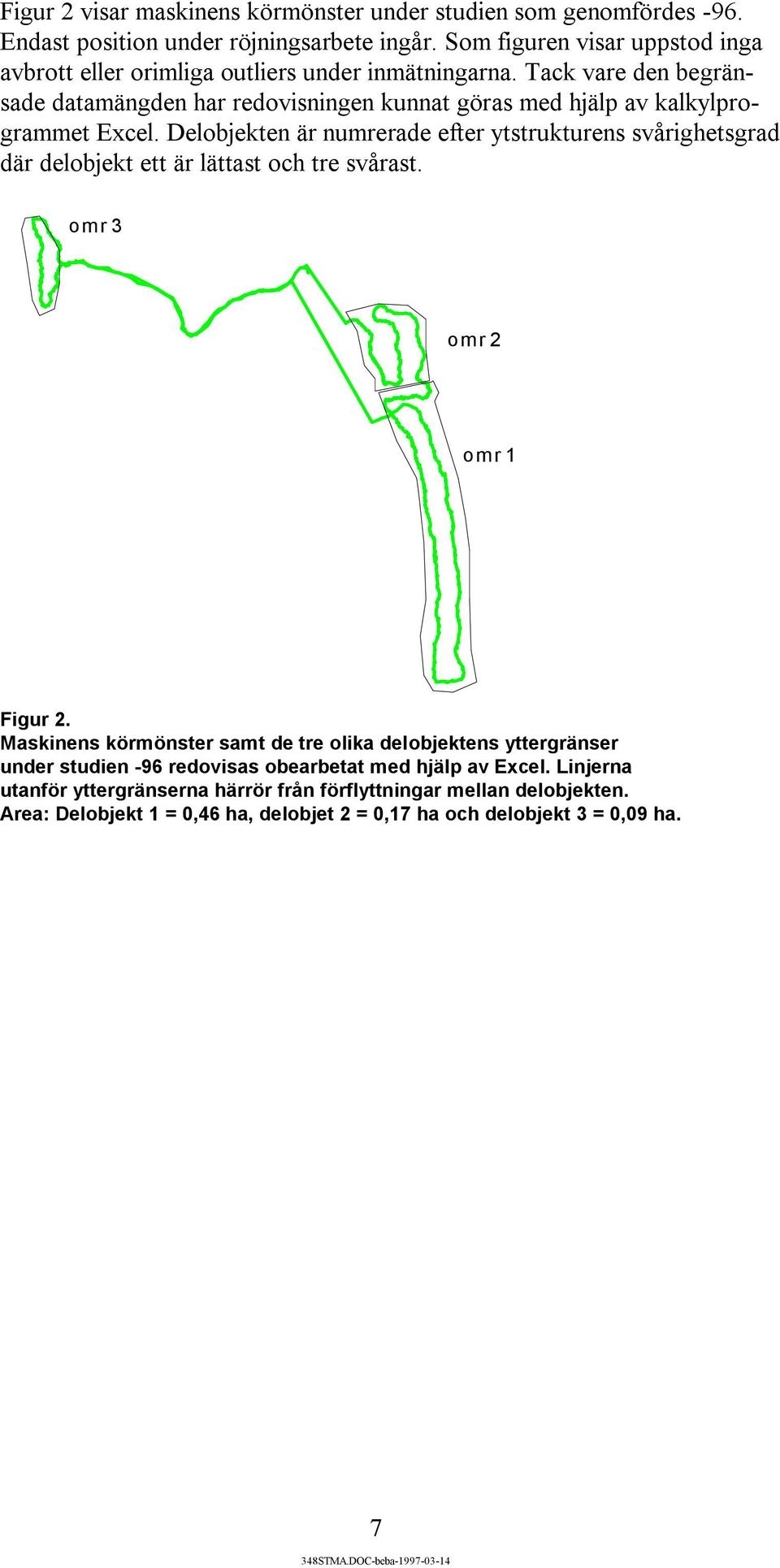 Tack vare den begränsade datamängden har redovisningen kunnat göras med hjälp av kalkylprogrammet Excel.