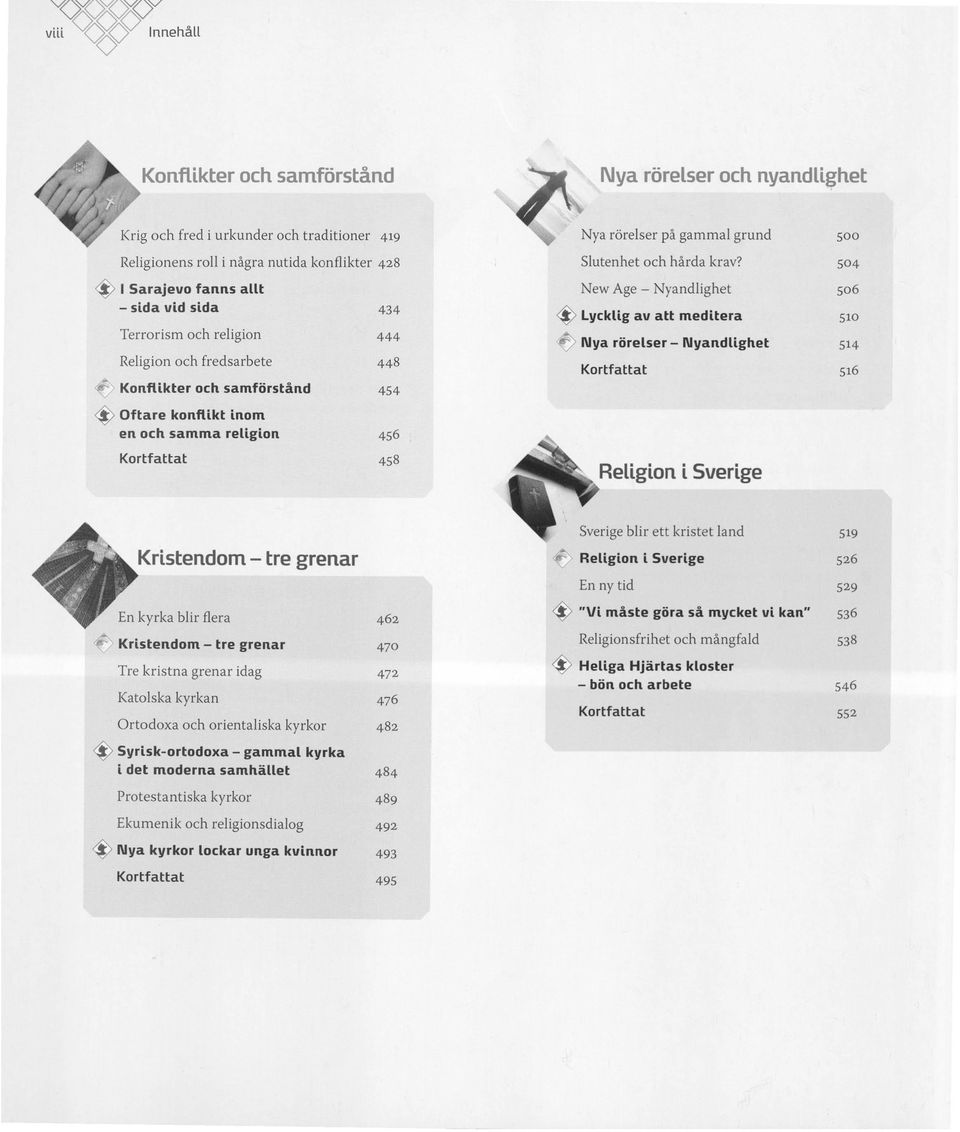 New Age - Nyandlighet ~ Lycklig av att meditera ~ Nya rörelser - Nyandlighet Religion i Sverige 500 504 506 510 514 516 Kristendom - tre grenar En kyrka blir flera 462 ~ Kristendom - tre grenar 470
