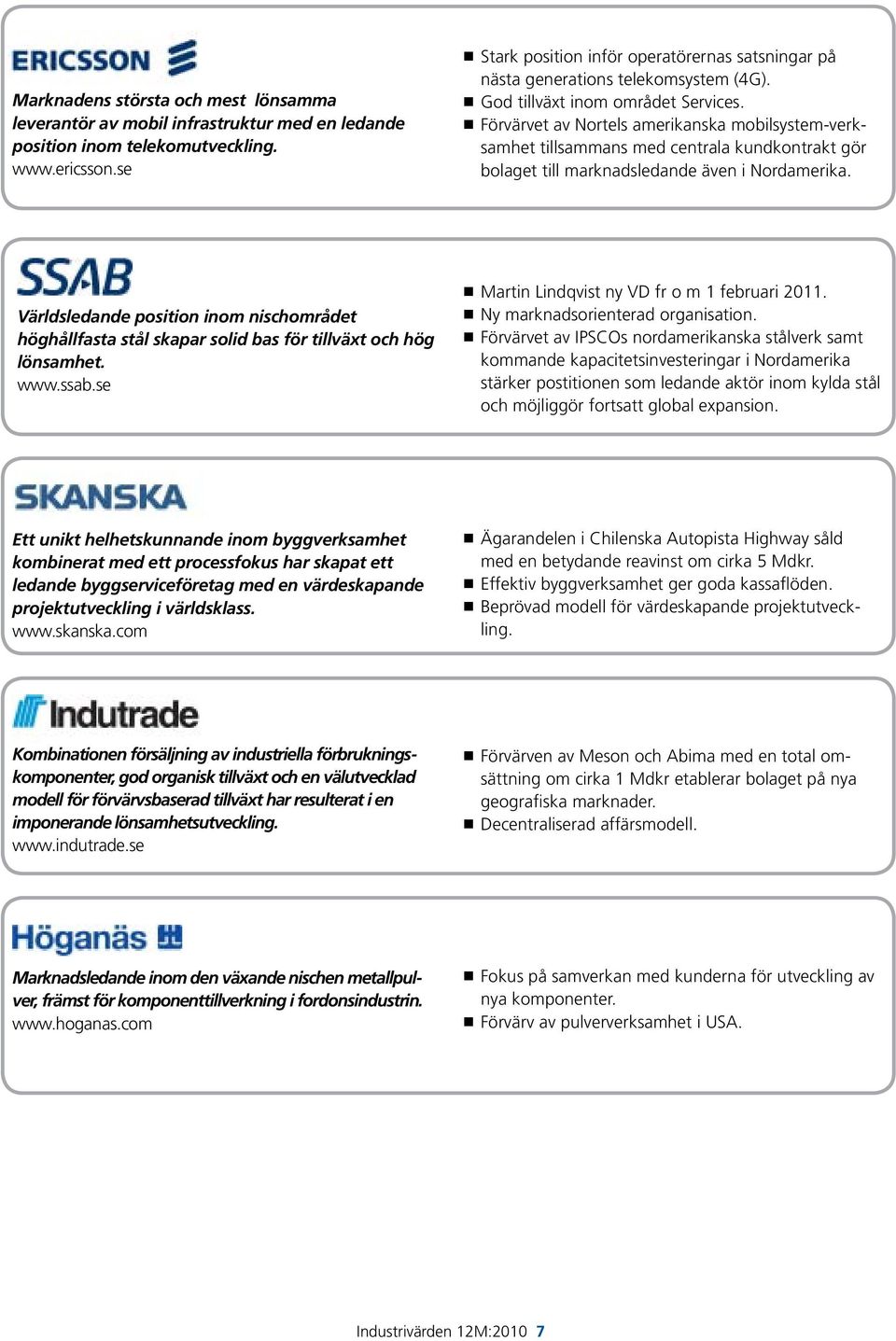 Förvärvet av Nortels amerikanska mobilsystem-verksamhet tillsammans med centrala kundkontrakt gör bolaget till marknadsledande även i Nordamerika.