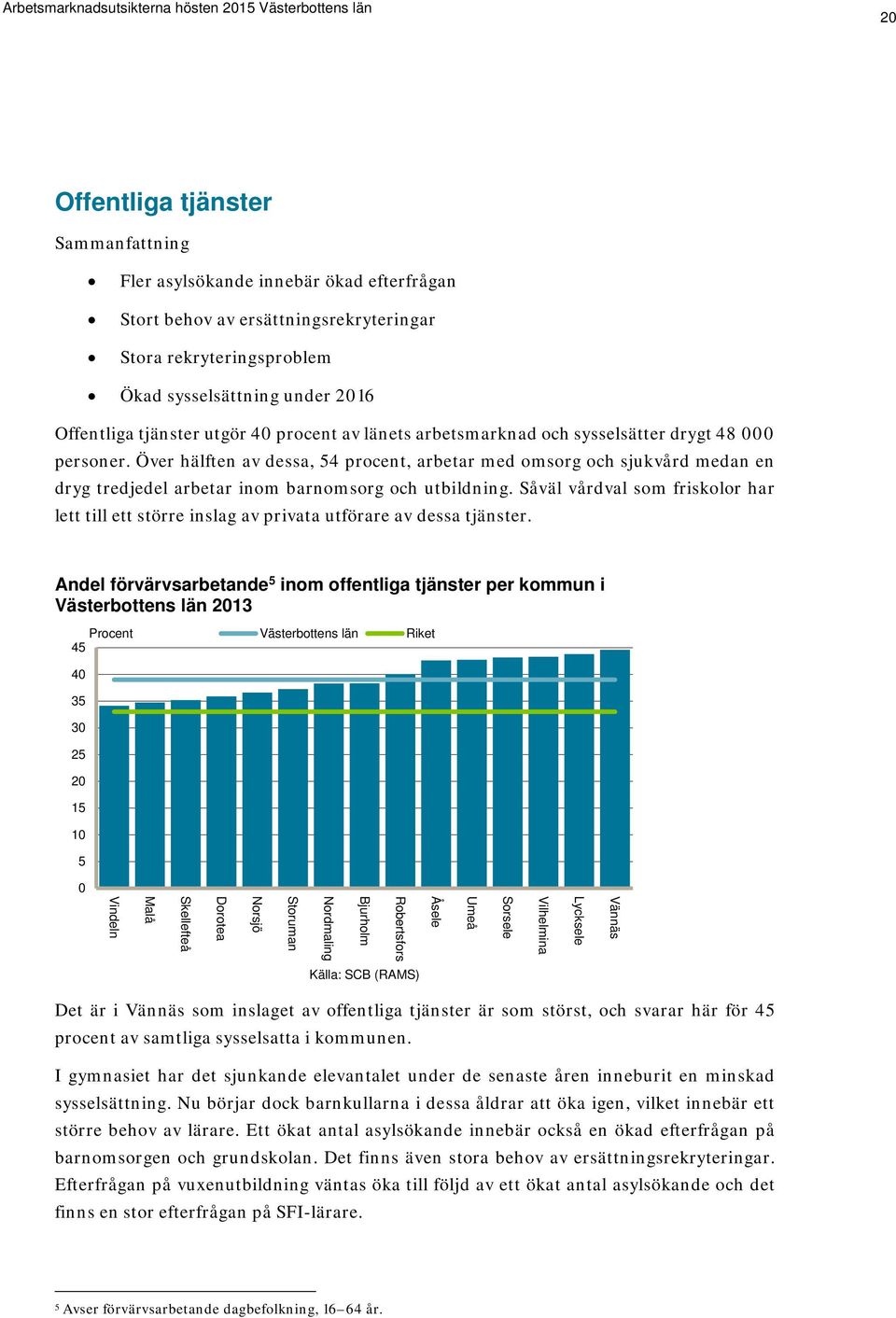 Över hälften av dessa, 54 procent, arbetar med omsorg och sjukvård medan en dryg tredjedel arbetar inom barnomsorg och utbildning.