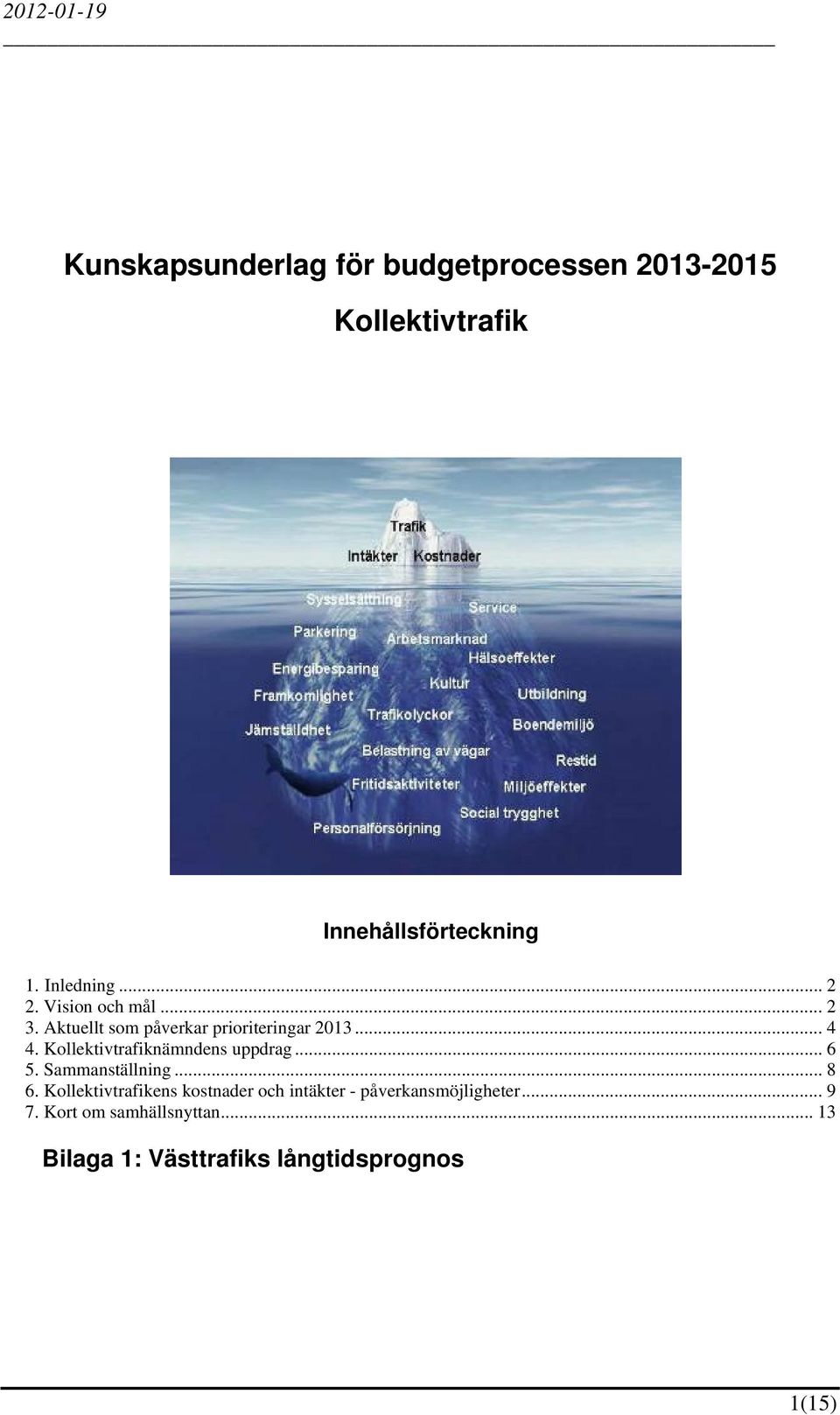 Kollektivtrafiknämndens uppdrag... 6 5. Sammanställning... 8 6.