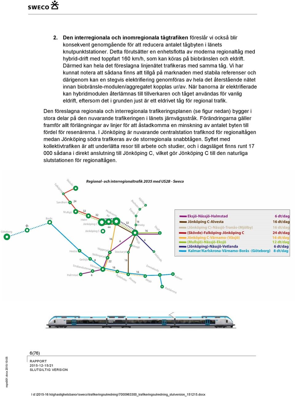 Därmed kan hela det föreslagna linjenätet trafikeras med samma tåg.