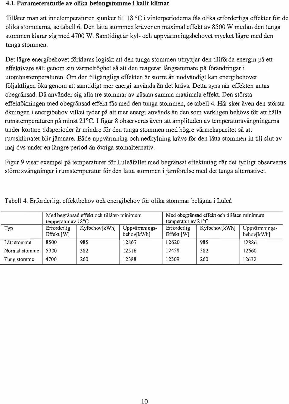 Det lägre energibehovet fårklaras logiskt att den tunga stommen utnyttjar den tillförda energin på ett effektivare sätt genom sin värme tröghet så att den reagerar långsammare på fårändringar i