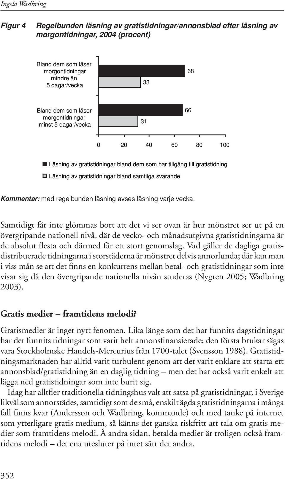 Kommentar: med regelbunden läsning avses läsning varje vecka.