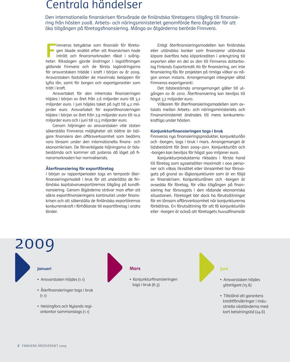 Finnveras betydelse som finansiär för företagen ökade snabbt efter att finanskrisen hade inträtt och finansmarknaden råkat i svårigheter.