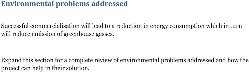 of greenhouse gasses.