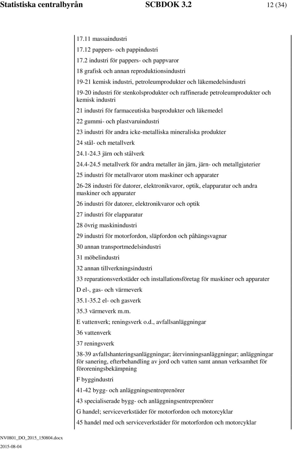 petroleumprodukter och kemisk industri 21 industri för farmaceutiska basprodukter och läkemedel 22 gummi- och plastvaruindustri 23 industri för andra icke-metalliska mineraliska produkter 24 stål-