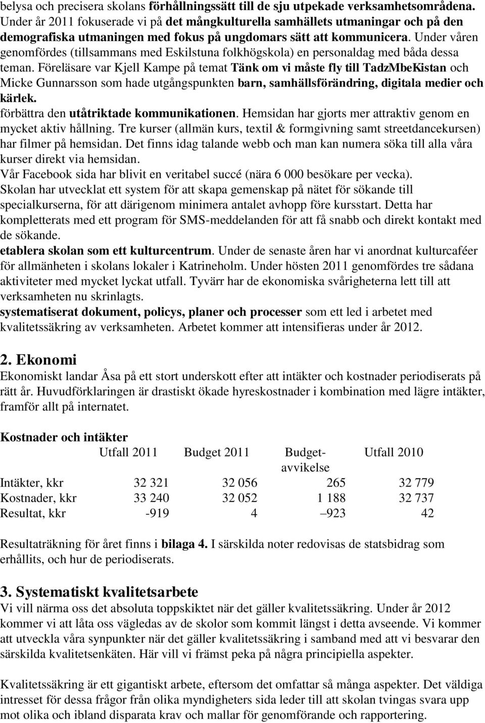 Under våren genomfördes (tillsammans med Eskilstuna folkhögskola) en personaldag med båda dessa teman.