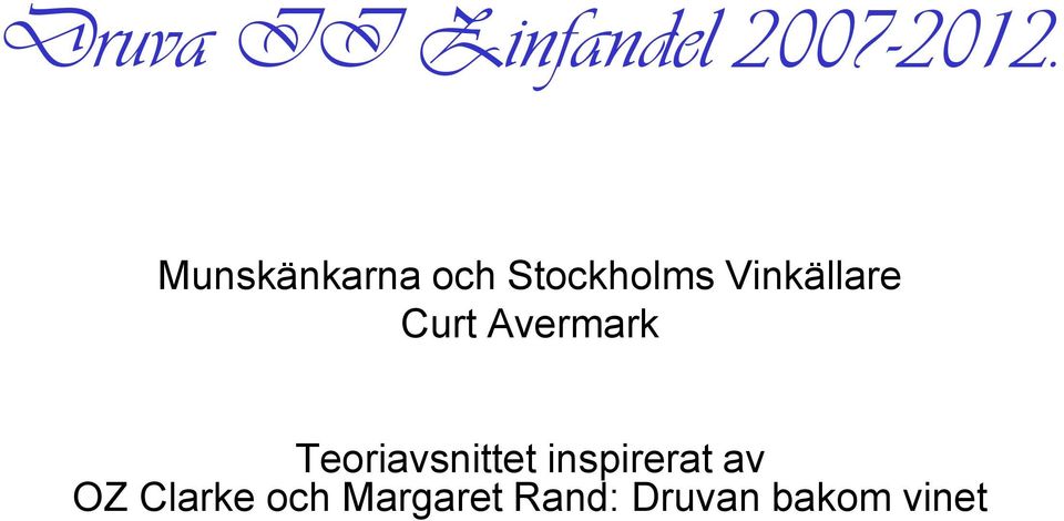 Curt Avermark Teoriavsnittet inspirerat