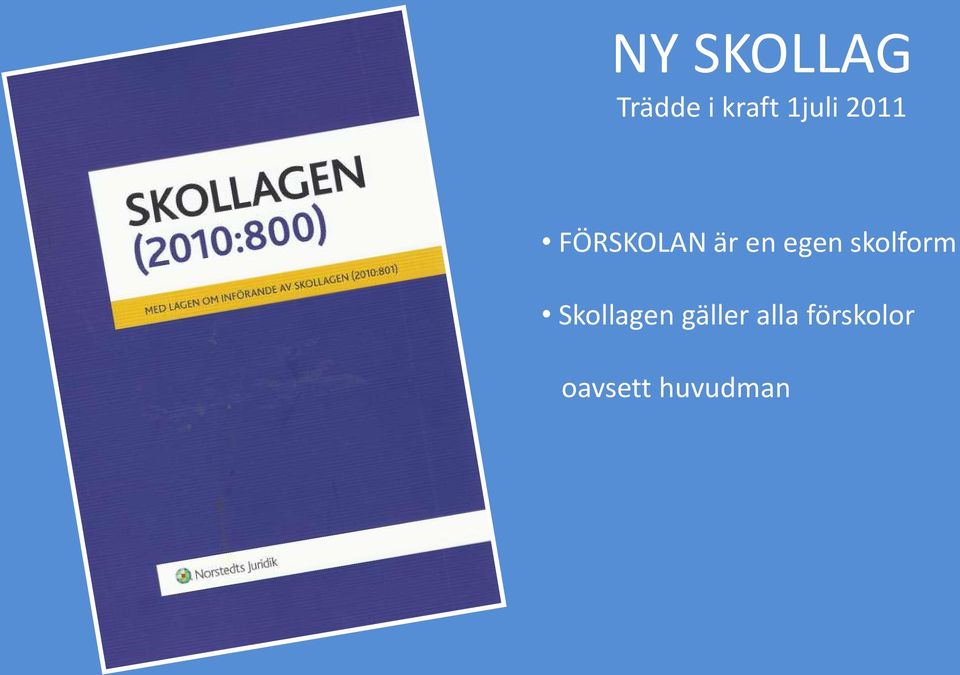 egen skolform Skollagen