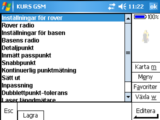 Konfigurering Mätprofil GSM, Inställningar för rover Skriv i ett passande namn och välj GNSS i