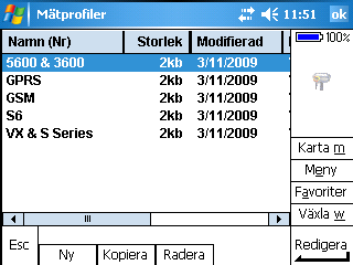 Konfigurering Mätprofil: IS Rover GPRS För att kunna utnyttja funktionen med integrerad mätning (IS-Rover) behöver vi göra ytterligare en Mätprofil.