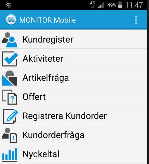 MONITOR Mobile MONITOR Mobile är en tilläggsfunktion för att använda delar av säljstödet i mobil eller pekplatta.