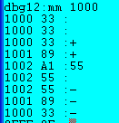 Laboration 1 Kommandot display memory (dm) Undersök nu minnesinnehållen i de olika minnesområden vi har i systemet. Skriv: dm 0> för att studera adressområdet där vi har in-och utenheter.