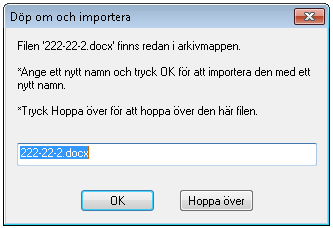 2 Registrera dokument Upphovsman Ev. Dokumentnummer Kategori Du registrerar enklast ett nytt dokument i IDA genom s.k. dra och släpp från Utforskaren i Windows.