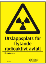 Plast- och blyburkar Tomma plastburkar, som har innehållit radioaktiva ämnen, får aldrig slängas som vanligt avfall utan att först avlägsna etiketter och tejp som felaktigt anger att innehållet är