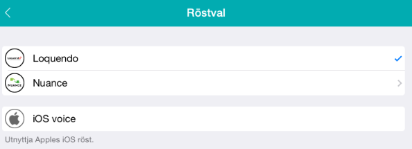 Hörselsupport Enkeltryck röst (Röst-Feedback) - På/Av Enkeltryck röst(röst-feedback) läge gör så att appen läser upp varje knapp som användaren har.