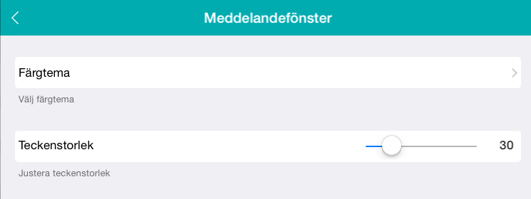 Predictable låter dig också göra din meddelandebox personlig för att matcha dina preferenser genom att gå till inställningar > bakgrund > Meddelandebox.