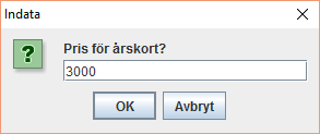 ÖVNING 4.1 String s = JOptionPane.showInputDialog("Antal minuter per månad?"); int min = Integer.parseInt(s); s = JOptionPane.showInputDialog("Pris per minut?"); double minutpris = Double.