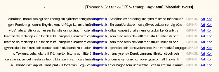 Korpuslingvistik (1) Språkvetenskap som undersöker stora