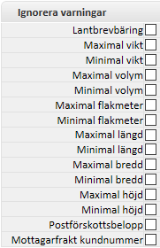 7 Här gör du också inställningar såsom antal kollin, vikt, och kollislag. Det är värden som ofta kan vara obligatoriska för en tjänst.