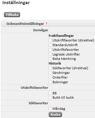 8 1.3 Sök befintlig utskriftsfavorit Välj Underhåll > Utskriftsfavoriter. Mata in ditt sökord, ange vad sökordet ska matcha (t.ex. Namn ) samt hur det ska matchas (t.ex. Börjar med ). Klicka på.