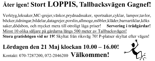 Hjärtevarmt tack till alla som gjorde min födelsedag till oförglömlig! Ulla Söderstedt TILL SALU Höensilage/höbal, fårnät. 076-134 33 73 Bråktroll är vi allihopa! 21 maj kl.11.