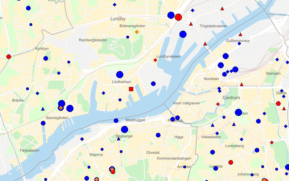 19/31 Lokalisering av planer med bostäder i Älvstaden och övriga centrala Göteborg Produktionsplan 2016 Pågående planering Jubileumssatsningen I centrala Göteborg, utöver Älvstadens område,