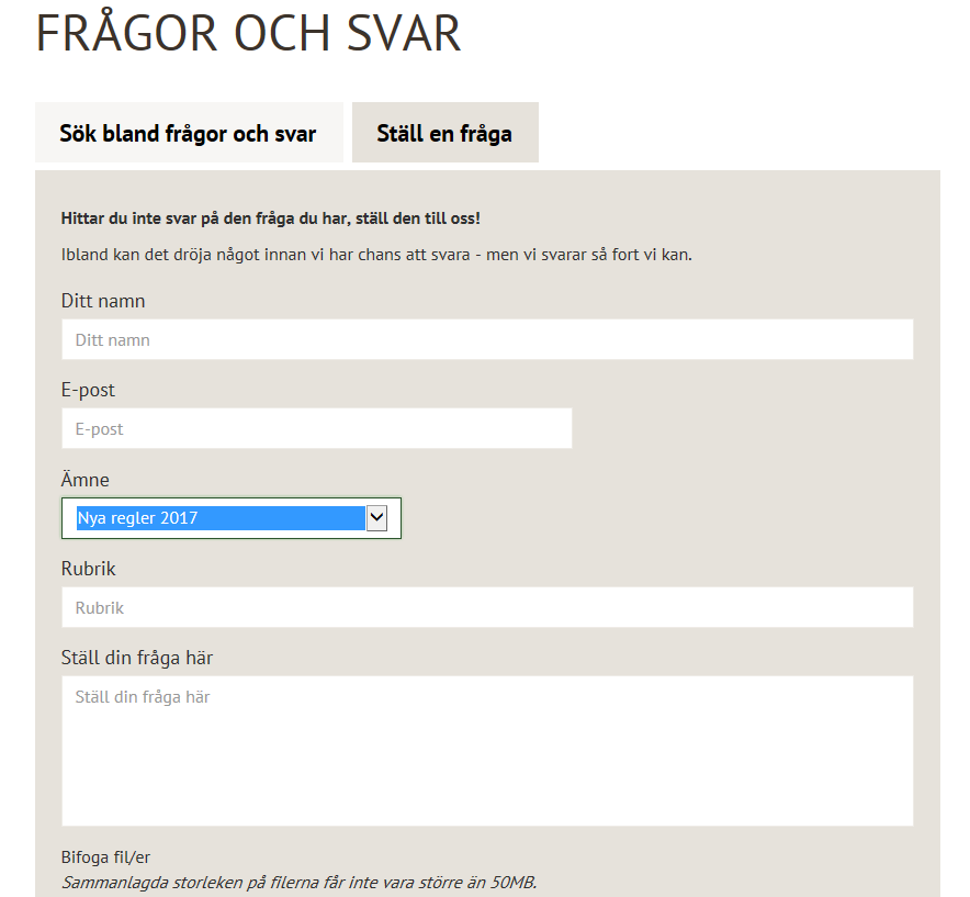 Vi svarar gärna på din fråga!