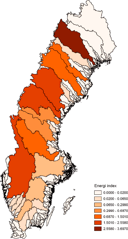 Figur 11 Avrinningsområden med