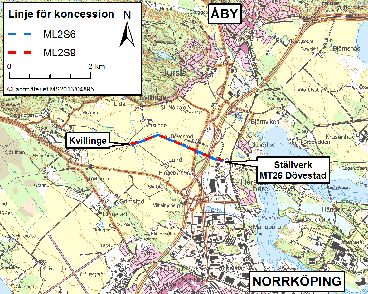 Samrådsunderlag Förlängning av nätkoncession för linje för två parallella 132 kv luftledningar, ML2 S6 och ML2 S9, mellan ledningsstolpe benämnd