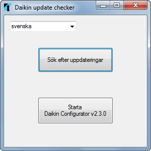 3 Klicka på "Finish". 7. Förfaringssätt 7.1. Första gången Daikin Configurator startas OBS! Se till att EKPCCAB* USB-kabeln är korrekt ansluten till datorn och enheten.