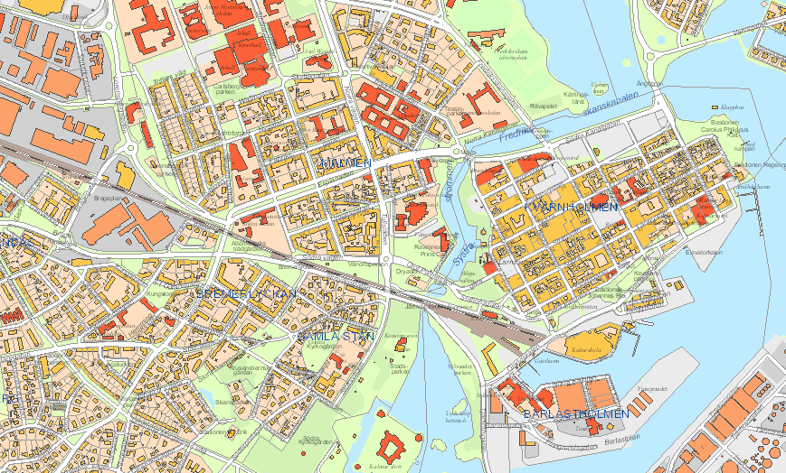 2014-06-18 Pilträdet 5 Gällande detaljplan Området omfattas av Stadsplan 0880K-I:168 1952-03-07, Förslag till ändring av stadsplanen för område kring Sandås söder om Södra vägen i Kalmar.