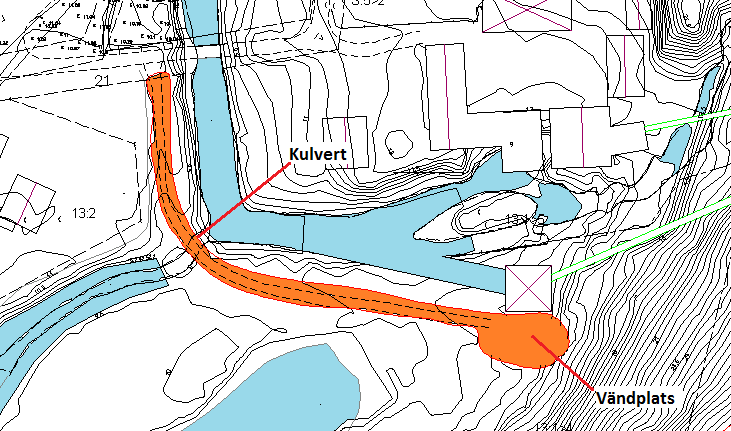 5.9 Följdföretag 5.9.1 Nätanslutning Vid infarten till kraftverksområdet kommer en anslutningsstation att byggas. I stationen ska finnas en samlingsskena för den gamla och den nya kraftstationen.