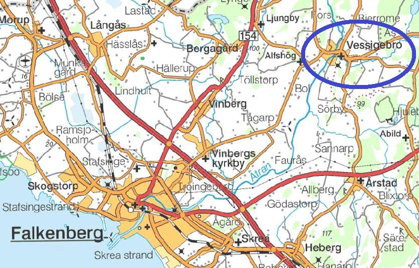 2 Inledning Vebro Industri driver vattenkraftverket vid Vessigefallen i Vessigebro.