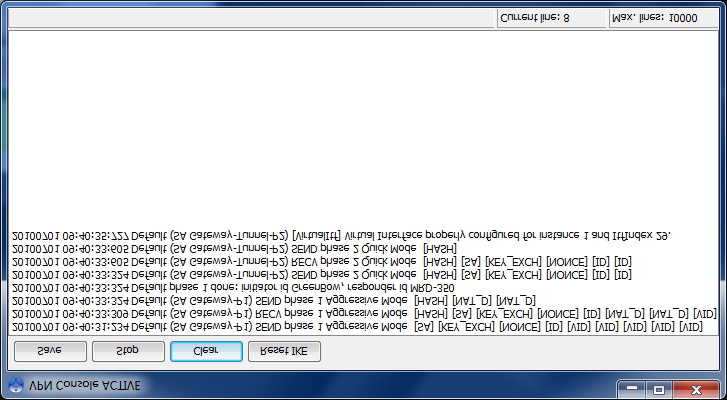 Log utskrifter från en lyckad anslutning Log från TheGreenBow Console Log från MRD System Log <84>Jul 1 09:40:30 pluto[1018]: "GreenBow_primary_TM0"[1] 213.132.98.