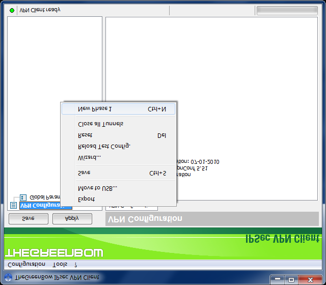 Konfiguering av TheGreenBow VPN Client Skapa en ny tunnelkonfigurering
