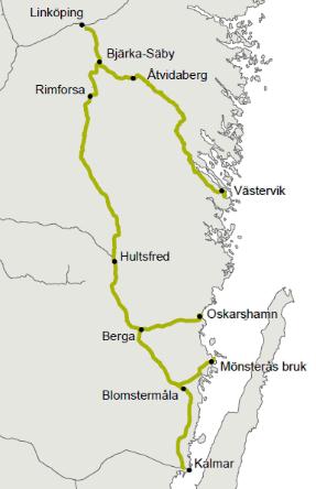 Stråk 65 Stångådalsbanan exklusive